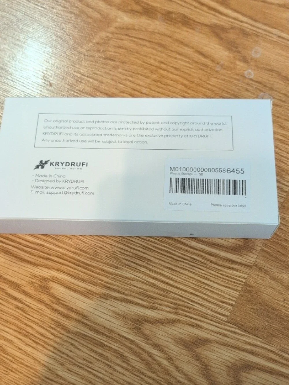 Brand New Never Opened KRYDRUFI Airtight Paint Storage Box - Gray with Blue Lid